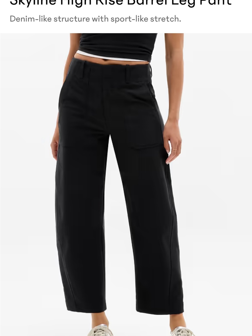 Brand New Skyline High Rise Barrel Leg Pant in black